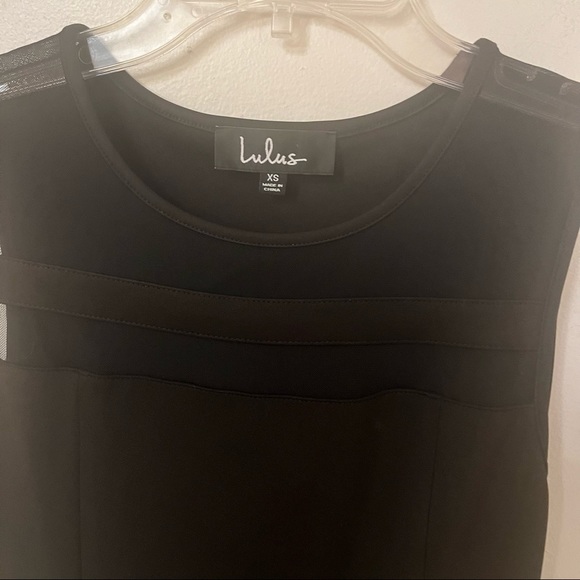 LULU’S Sheer Determination Black Mesh Skater Dress - Picture 16 of 16